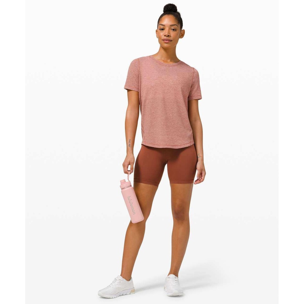 Lululemon Wunder Train High-Rise Short 6" Dark Terracotta LW7BESS Womens Size 6